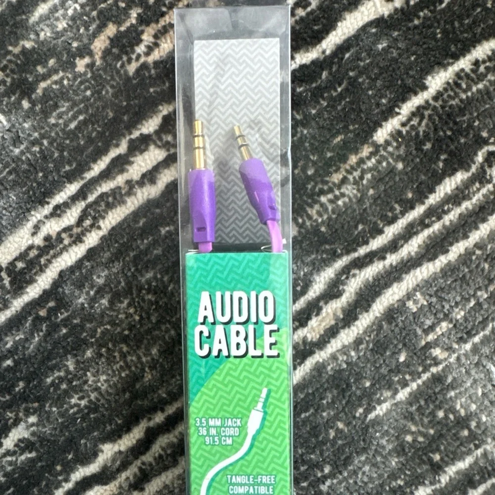 Audio Cable Set - Purple and White
